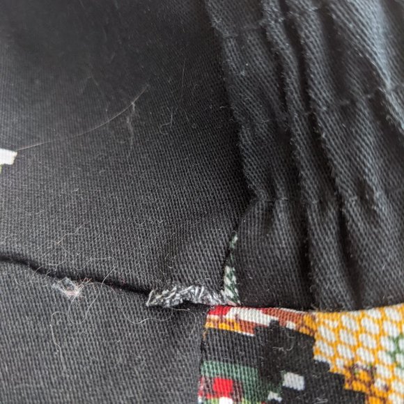 Black Floral Pattern Skater Dress - Picture 8 of 9